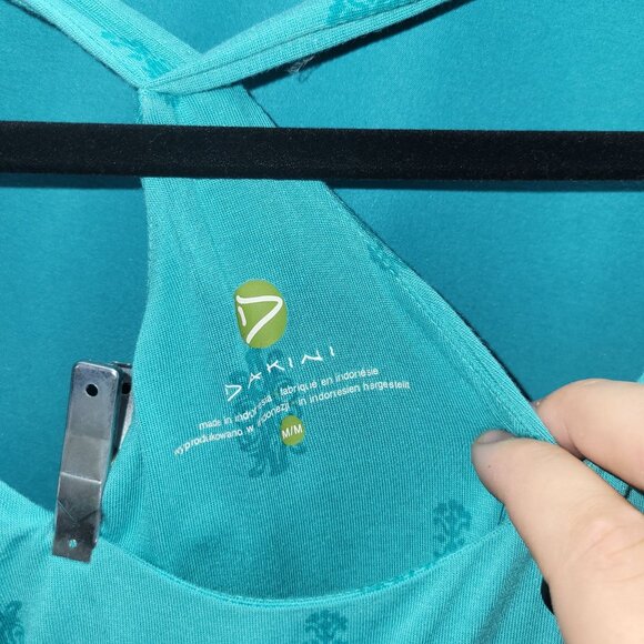 Dakini Womens Sleeveless Turquoise Midi Dress M Modal & Spandex - Picture 2 of 10